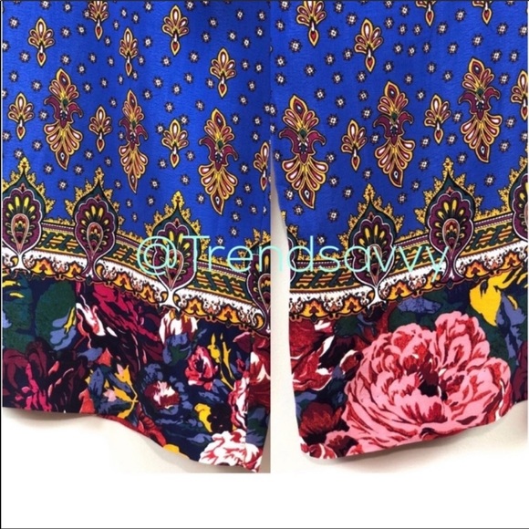 ANTHROPOLOGIE Floral Wide Leg Trouser Pants Sz 12 - Picture 7 of 8